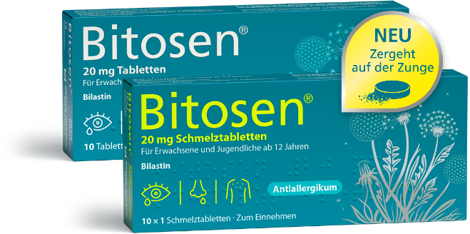 Bitosen® 20 mg Tabletten, Bitosen® 20 mg Schmelztabletten.